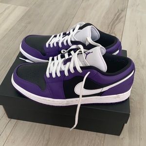Jordan 1 lows court purple Mens sneakers